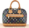 Auth Louis Vuitton Monogram Multicolor Alma PM Black Hand Bag M92646 LV 7495I