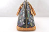 Auth Louis Vuitton Monogram Multicolor Alma PM Black Hand Bag M92646 LV 7495I