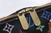 Auth Louis Vuitton Monogram Multicolor Alma PM Black Hand Bag M92646 LV 7495I