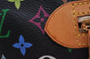 Auth Louis Vuitton Monogram Multicolor Alma PM Black Hand Bag M92646 LV 7495I