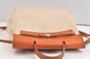 Authentic HERMES Her Bag Ado 2 In 1 2Way Backpack Canvas Leather White  7495K