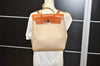 Authentic HERMES Her Bag Ado 2 In 1 2Way Backpack Canvas Leather White  7495K