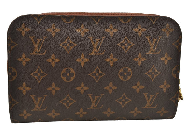 Authentic Louis Vuitton Monogram Orsay Clutch Hand Bag Purse M51790 LV 7496I