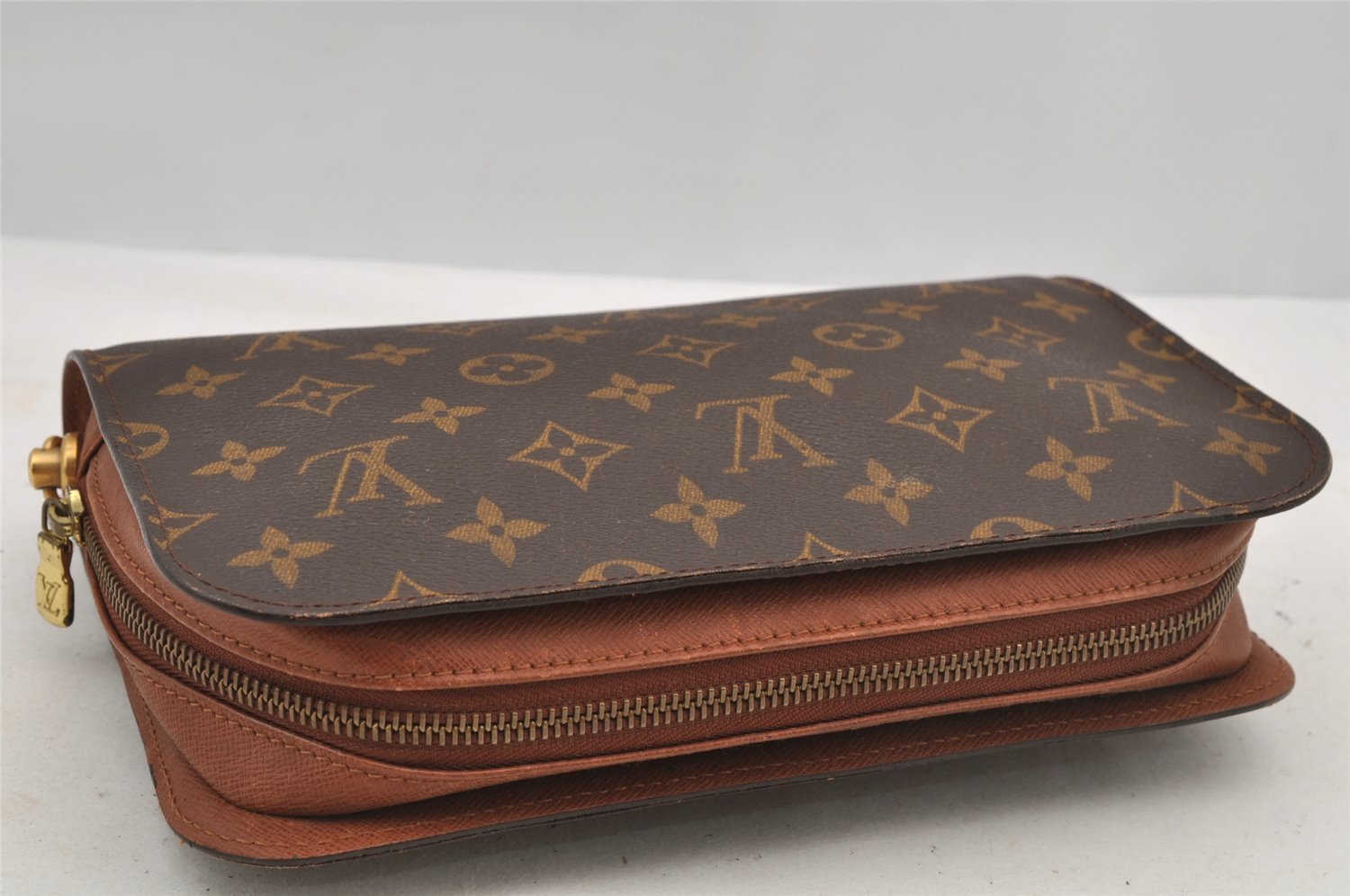 Authentic Louis Vuitton Monogram Orsay Clutch Hand Bag Purse M51790 LV 7496I