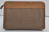 Authentic GUCCI Vintage Micro GG PVC Leather Clutch Hand Bag Purse Brown 7500I