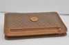 Authentic GUCCI Vintage Micro GG PVC Leather Clutch Hand Bag Purse Brown 7500I