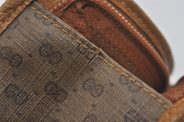 Authentic GUCCI Vintage Micro GG PVC Leather Clutch Hand Bag Purse Brown 7500I