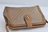 Authentic CELINE Macadam Blason Shoulder Cross Body Bag PVC Leather Beige 7502I