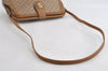 Authentic CELINE Macadam Blason Shoulder Cross Body Bag PVC Leather Beige 7502I