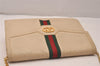 Authentic GUCCI Web Sherry Line Shoulder Bag Purse Leather White 7502J