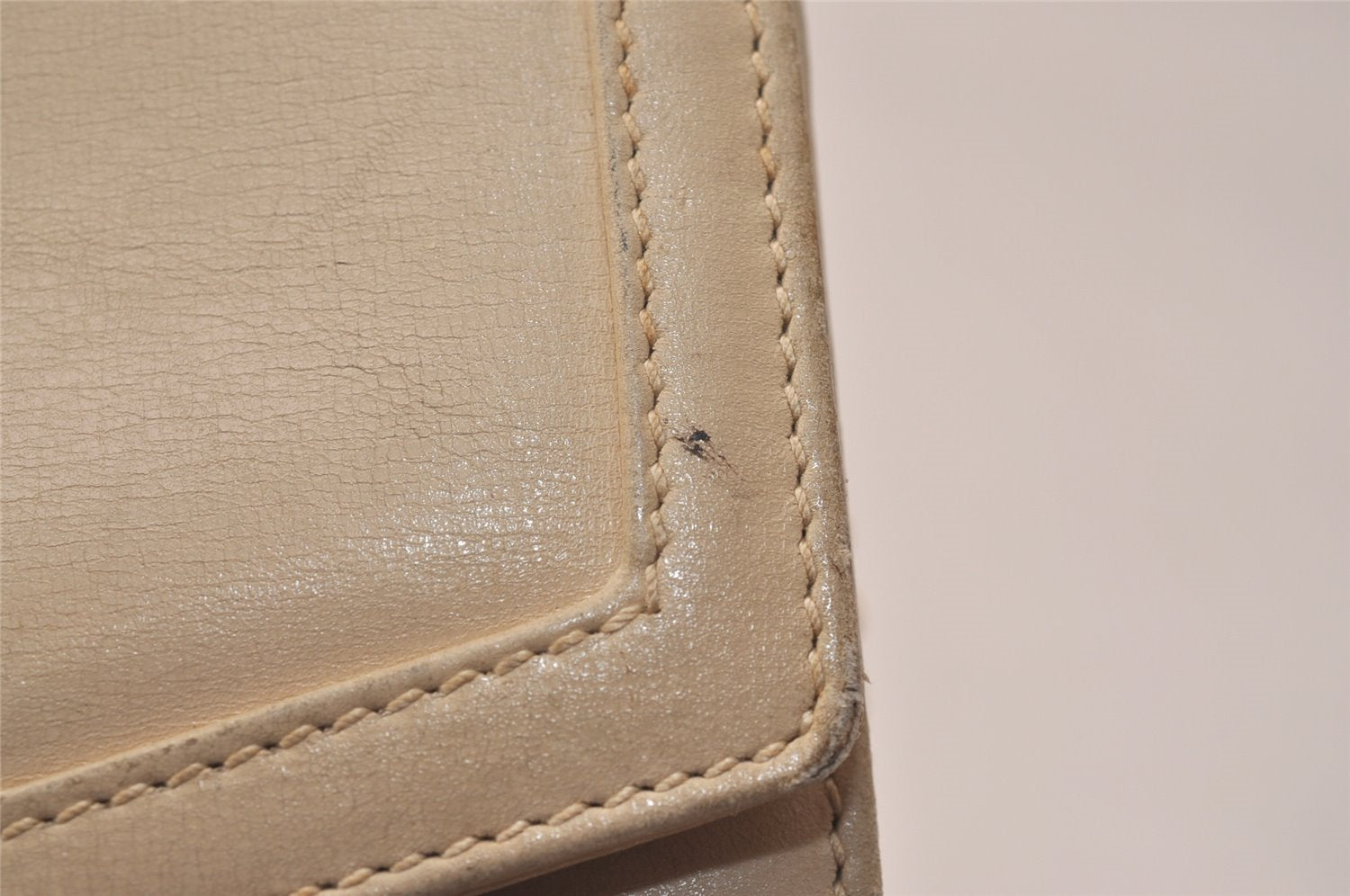 Authentic GUCCI Web Sherry Line Shoulder Bag Purse Leather White 7502J
