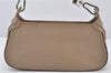 Authentic BURBERRY Vintage Leather Shoulder Hand Bag Purse Beige 7502K