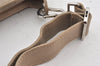 Authentic BURBERRY Vintage Leather Shoulder Hand Bag Purse Beige 7502K