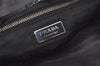 Authentic PRADA Vintage Nylon Tessuto Leather Shoulder Hand Bag Black 7504I