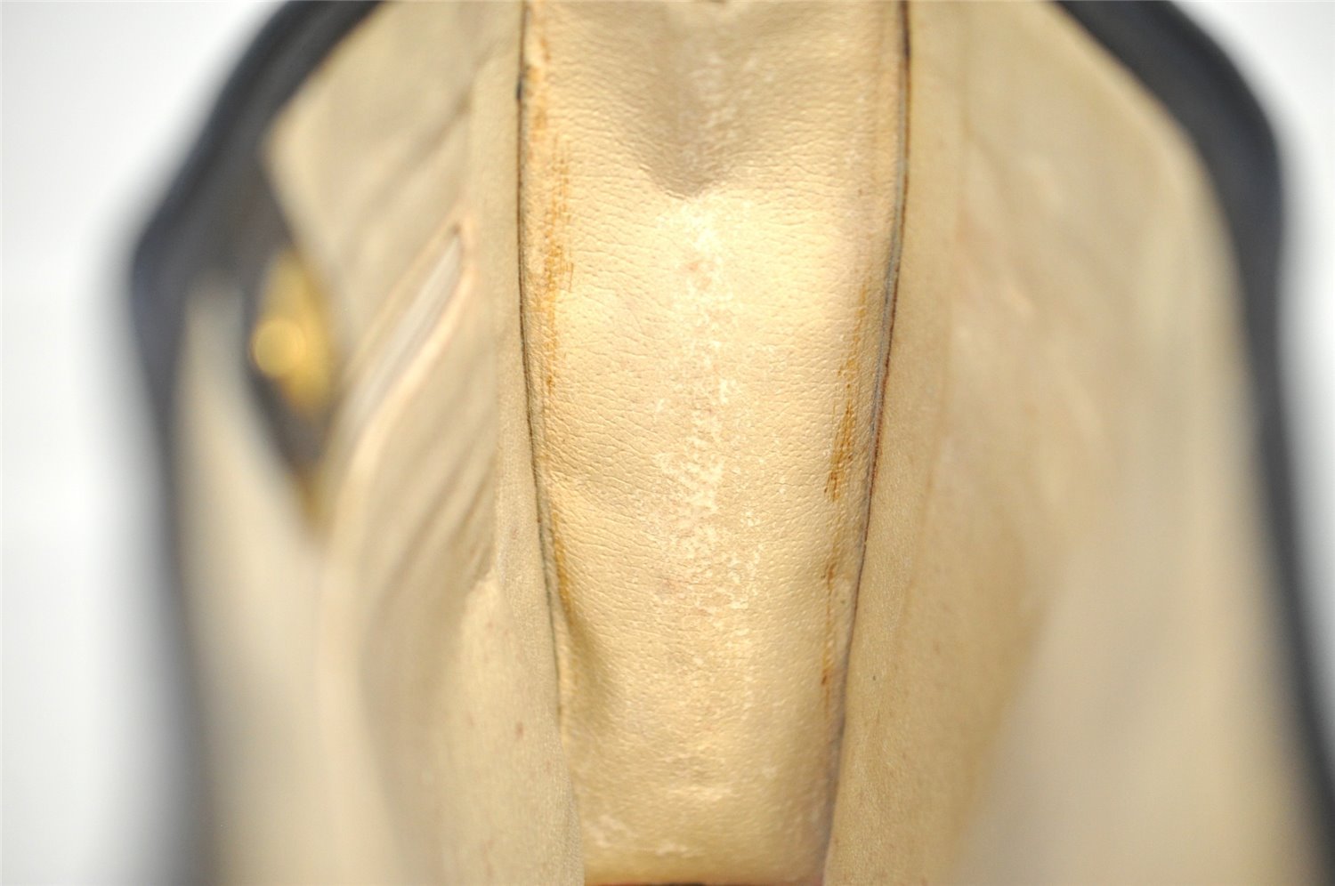 Authentic GUCCI Micro GG Canvas Leather Clutch Hand Bag Purse Black 7505I