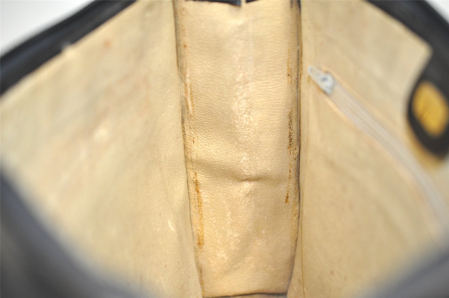 Authentic GUCCI Micro GG Canvas Leather Clutch Hand Bag Purse Black 7505I