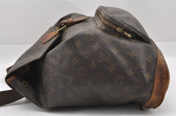 Authentic Louis Vuitton Monogram Montsouris GM Backpack M51135 LV Junk 7510I