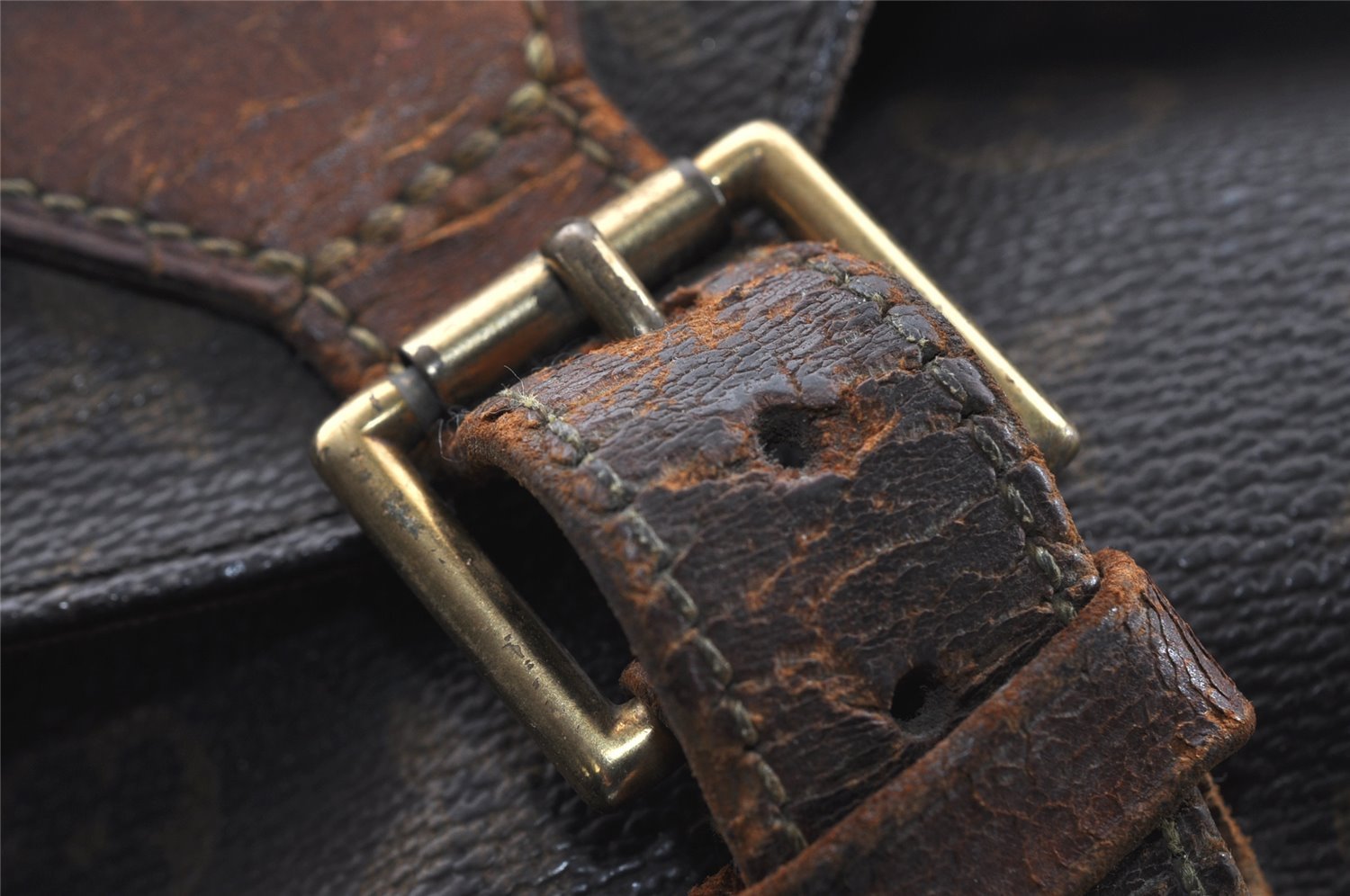 Authentic Louis Vuitton Monogram Montsouris GM Backpack M51135 LV Junk 7510I