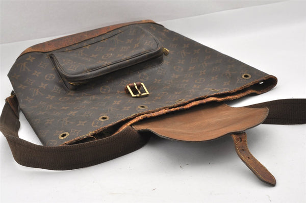 Authentic Louis Vuitton Monogram Montsouris GM Backpack M51135 LV Junk 7510I