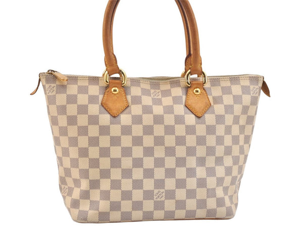 Authentic Louis Vuitton Damier Azur Saleya PM Shoulder Tote Bag N51186 LV 7510K