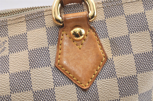 Authentic Louis Vuitton Damier Azur Saleya PM Shoulder Tote Bag N51186 LV 7510K