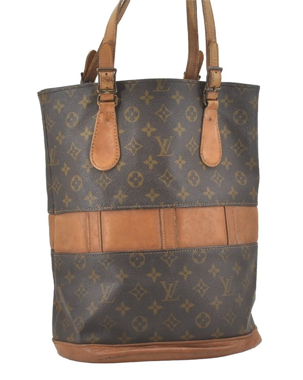 Authentic Louis Vuitton Monogram Bucket GM Shoulder Bag T42236 USA Model 7511I