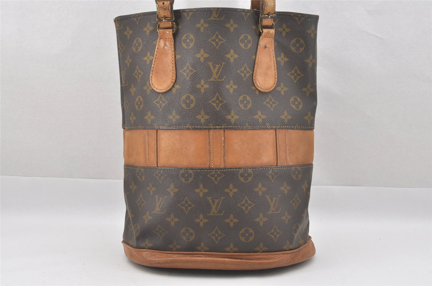 Authentic Louis Vuitton Monogram Bucket GM Shoulder Bag T42236 USA Model 7511I