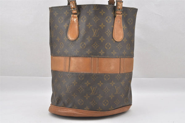 Authentic Louis Vuitton Monogram Bucket GM Shoulder Bag T42236 USA Model 7511I