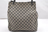 Authentic GUCCI Vintage Shoulder Tote Bag GG Canvas Leather 257275 Black 7511K