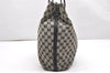 Authentic GUCCI Vintage Shoulder Tote Bag GG Canvas Leather 257275 Black 7511K