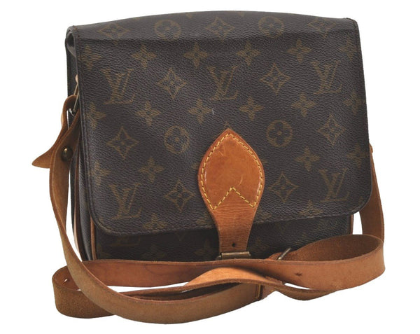 Authentic Louis Vuitton Monogram Cartouchiere MM M51253 Shoulder Cross Bag 7512I