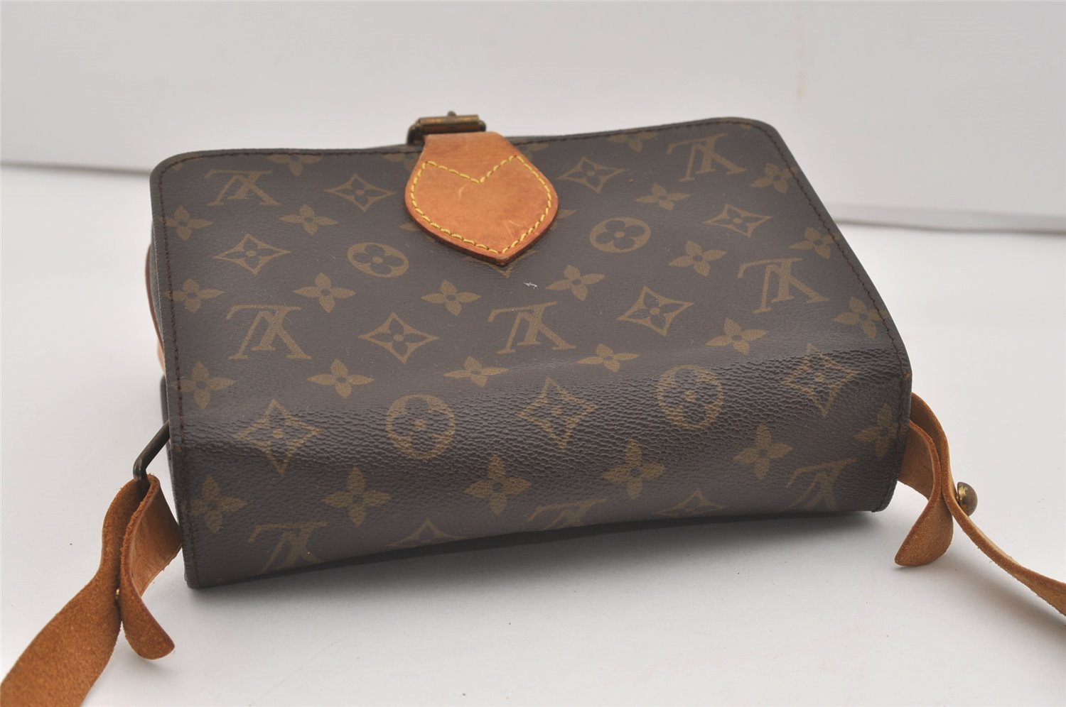 Authentic Louis Vuitton Monogram Cartouchiere MM M51253 Shoulder Cross Bag 7512I