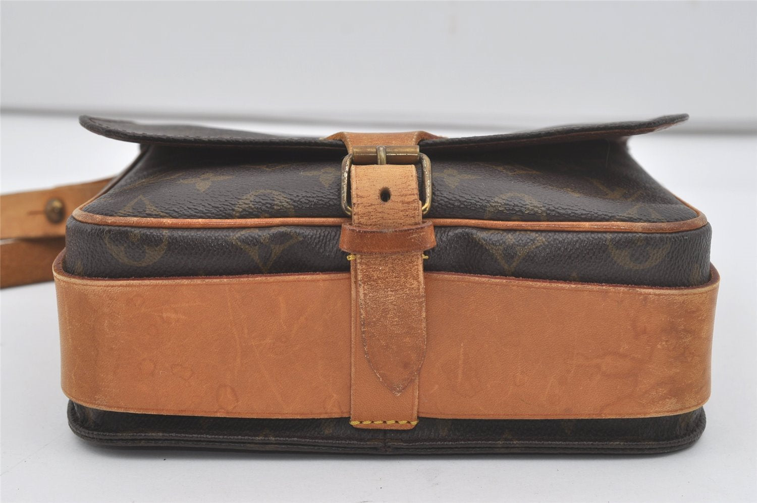 Authentic Louis Vuitton Monogram Cartouchiere MM M51253 Shoulder Cross Bag 7512I