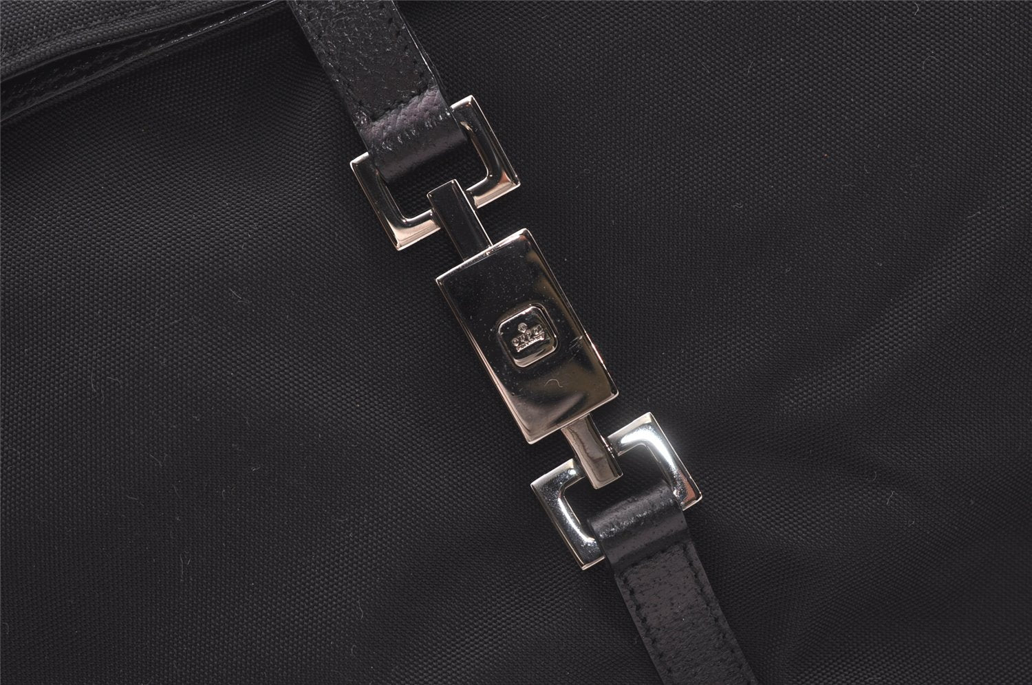 Authentic GUCCI Jackie Shoulder Hand Bag Nylon Leather 0013355 Black 7512J