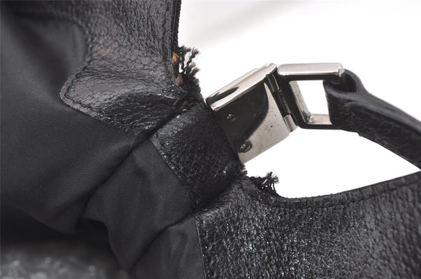 Authentic GUCCI Jackie Shoulder Hand Bag Nylon Leather 0013355 Black 7512J