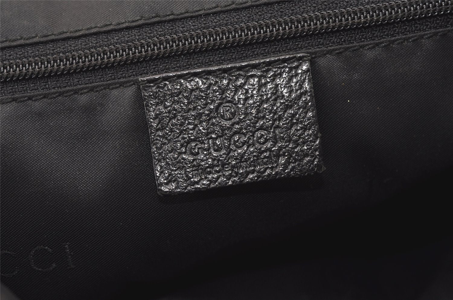 Authentic GUCCI Jackie Shoulder Hand Bag Nylon Leather 0013355 Black 7512J