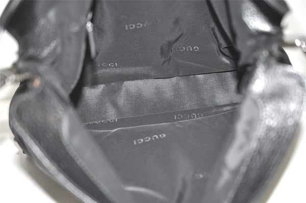 Authentic GUCCI Jackie Shoulder Hand Bag Nylon Leather 0013355 Black 7512J