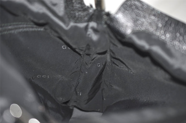 Authentic GUCCI Jackie Shoulder Hand Bag Nylon Leather 0013355 Black 7512J