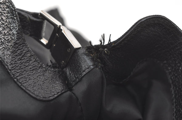 Authentic GUCCI Jackie Shoulder Hand Bag Nylon Leather 0013355 Black 7512J