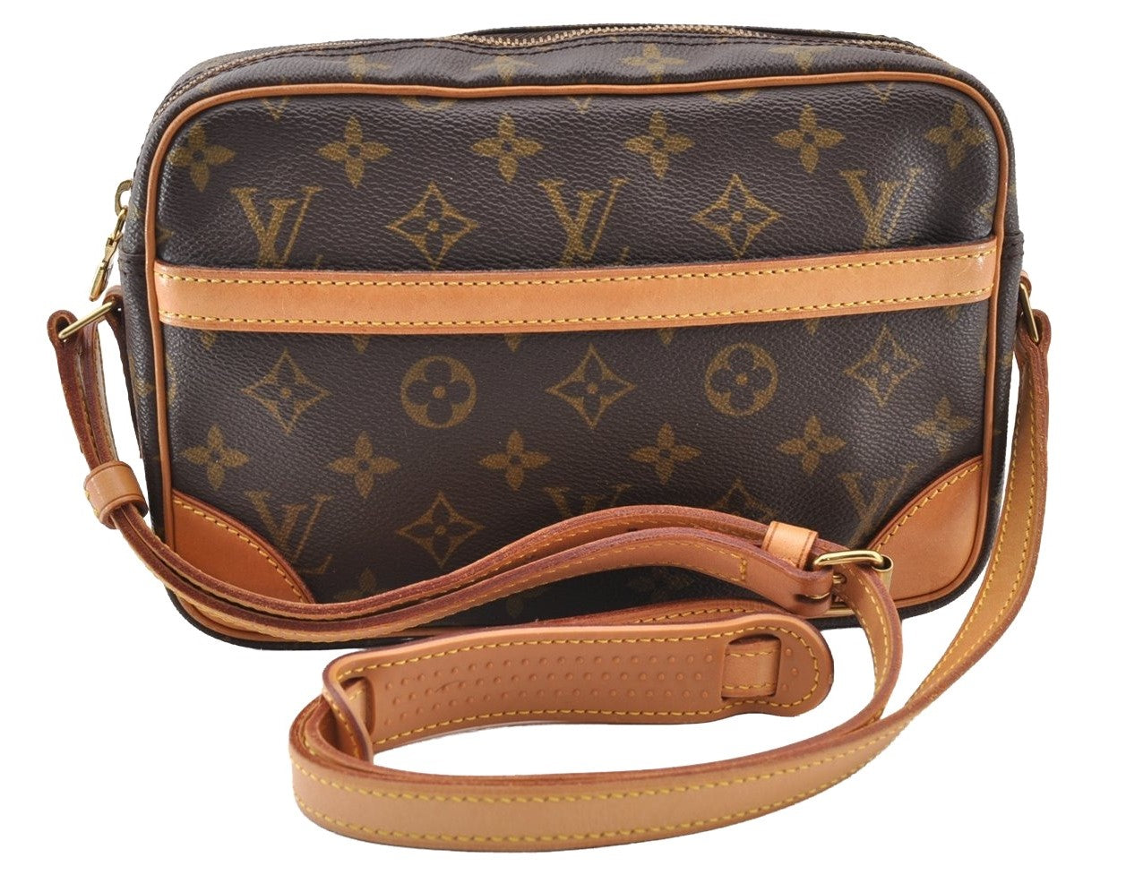 Authentic Louis Vuitton Monogram Trocadero 23 Shoulder Cross Bag M51276 LV 7513I