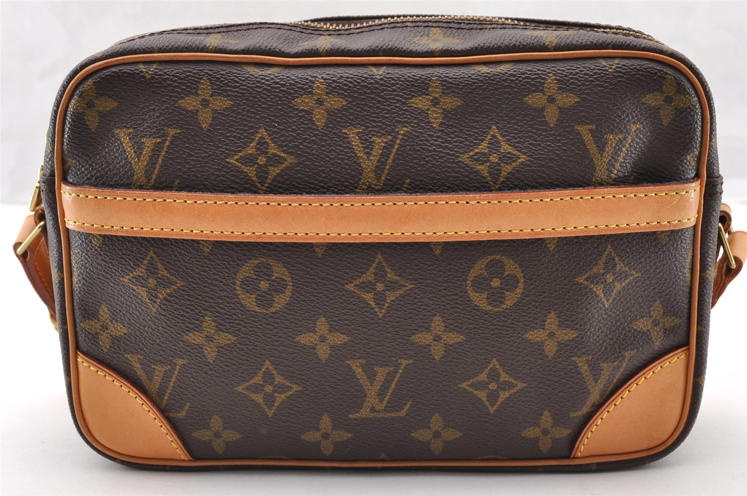 Authentic Louis Vuitton Monogram Trocadero 23 Shoulder Cross Bag M51276 LV 7513I