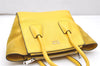 Authentic PRADA Leather Nappa Suede 2Way Shoulder Hand Bag Purse Yellow 7513K