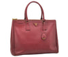 Authentic PRADA Galleria Saffiano 2Way Shoulder Hand Bag Leather Bordeaux 7514K