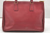 Authentic PRADA Galleria Saffiano 2Way Shoulder Hand Bag Leather Bordeaux 7514K