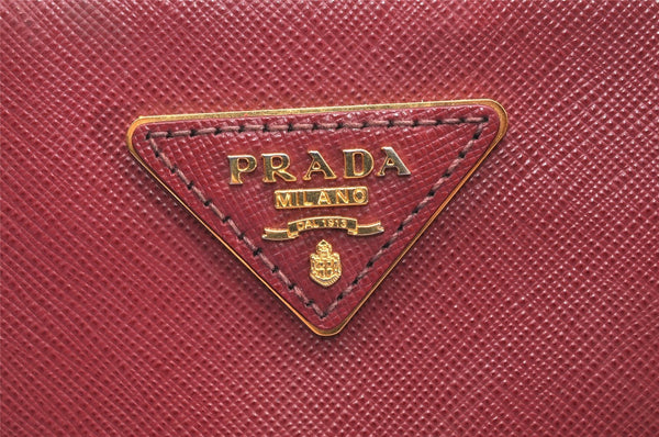 Authentic PRADA Galleria Saffiano 2Way Shoulder Hand Bag Leather Bordeaux 7514K