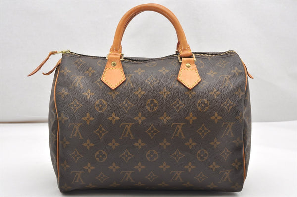 Authentic Louis Vuitton Monogram Speedy 30 Hand Boston Bag M41526 LV 7515K