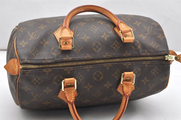 Authentic Louis Vuitton Monogram Speedy 30 Hand Boston Bag M41526 LV 7515K