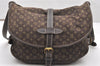 Auth Louis Vuitton Monogram Mini Lin Saumur 30 Shoulder Bag M95227 Brown 7516K