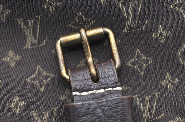 Auth Louis Vuitton Monogram Mini Lin Saumur 30 Shoulder Bag M95227 Brown 7516K