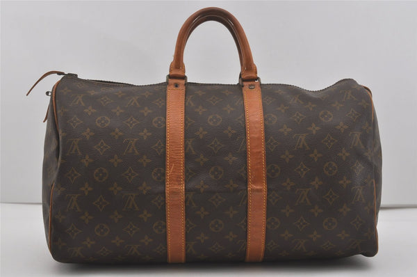 Authentic Louis Vuitton Monogram Keepall 45 Travel Boston Bag Old Model LV 7518I